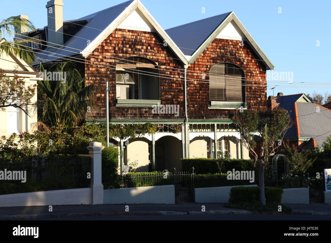 Una casa sulla strada Toxteth, Glebe a Sydney's inner-west. Foto Stock