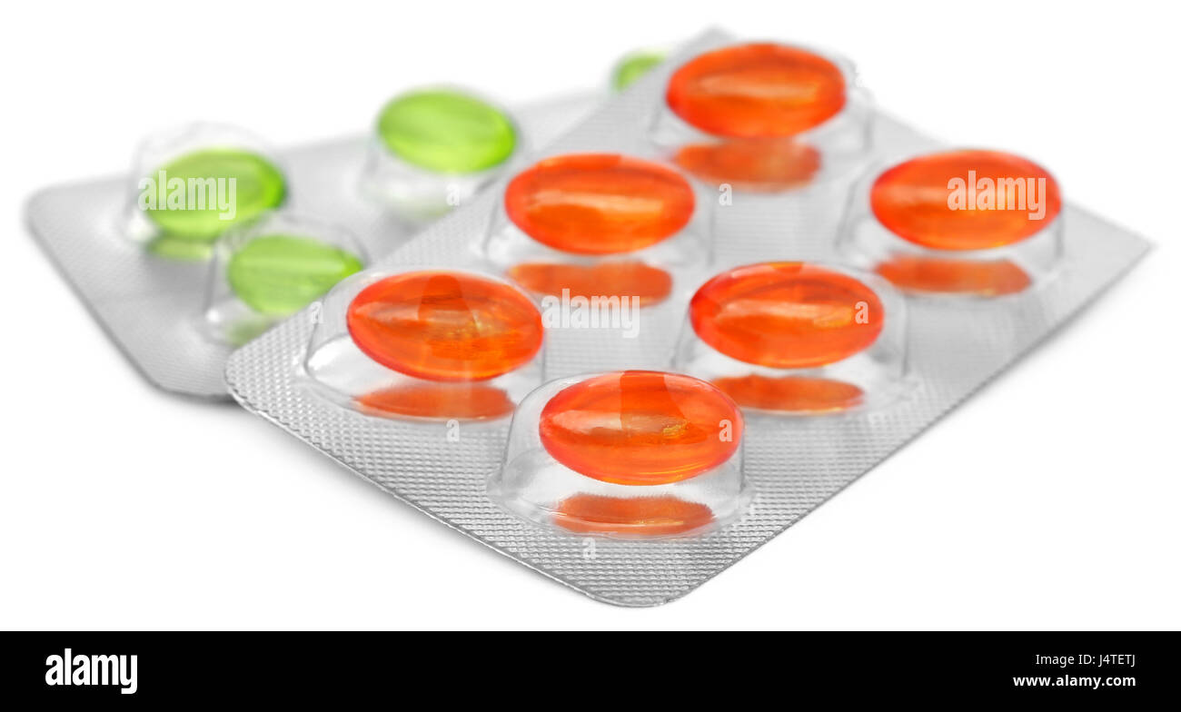 Immagini Stock - Pillole Arancioni In Un Blister Su Priorità Bassa Bianca.  Image 44930560