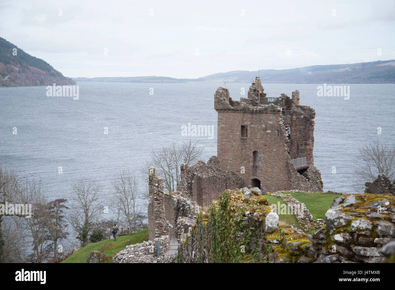 Castello Urquhart a Loch Ness Foto Stock