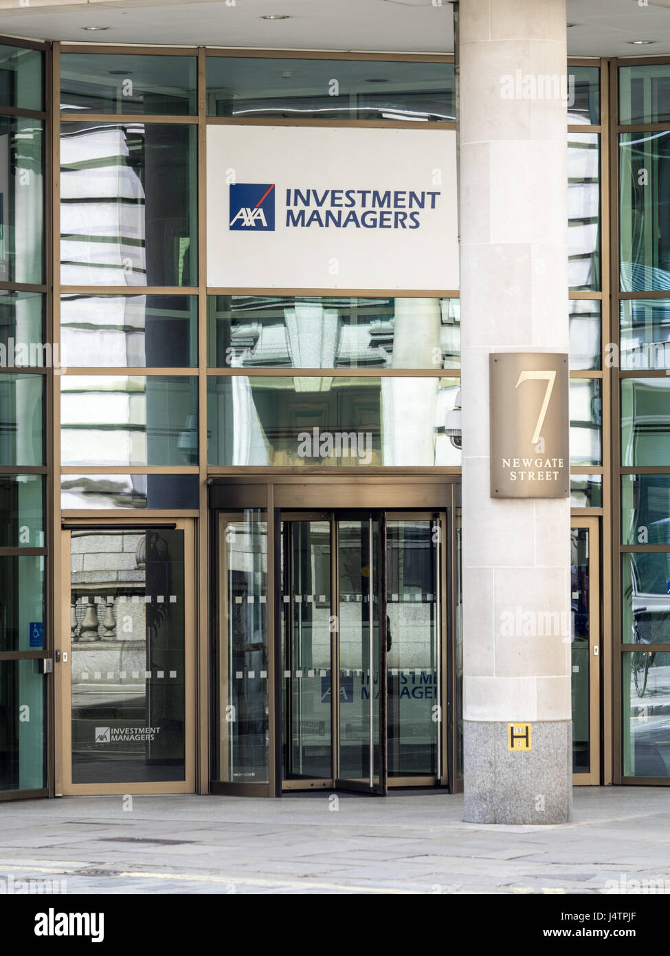 AXA Investment Managers uffici nella città di Londra il quartiere finanziario di Londra, Regno Unito Foto Stock