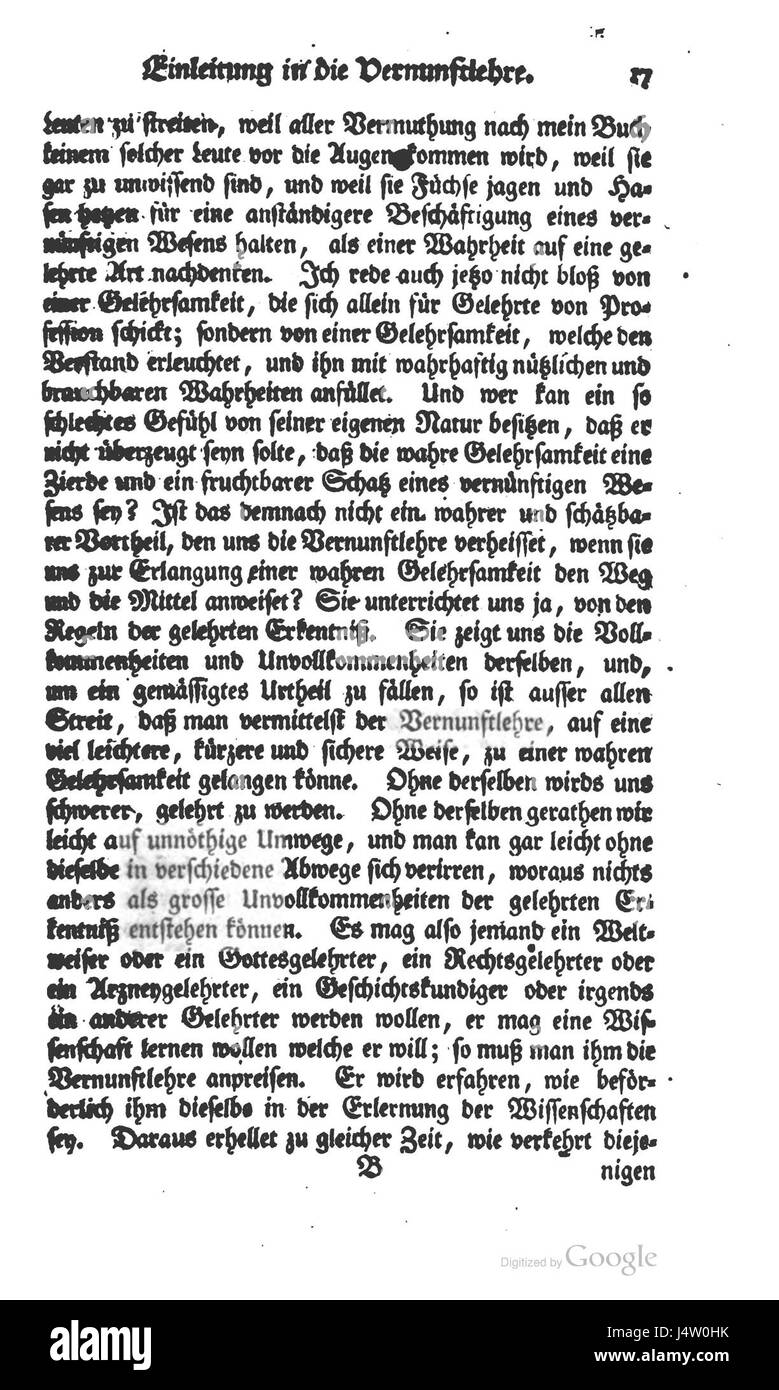 "Vernunftlehre Seite 033" si riferisce a una sezione del testo filosofico sulla ragione, esplorando la logica, l'epistemologia e il concetto di pensiero razionale. Il lavoro discute la natura della cognizione e del ragionamento umani. Foto Stock