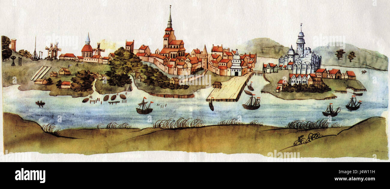 Wolgast 1615 StralsunderBilderhandschrift Foto Stock