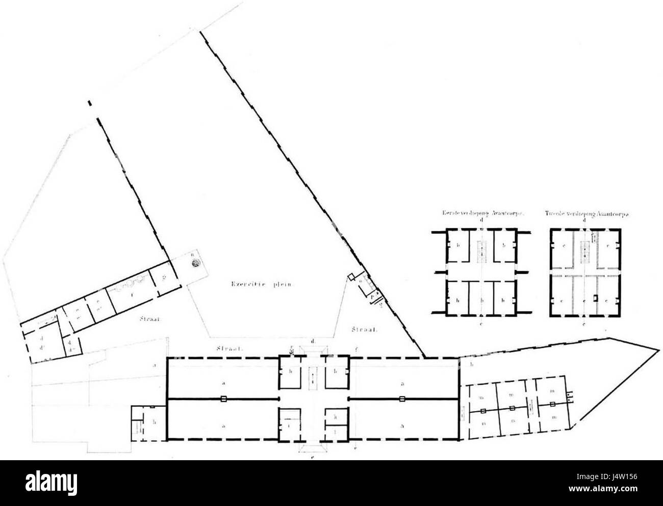 Willem III Kazerne Vlissingen plan Foto Stock