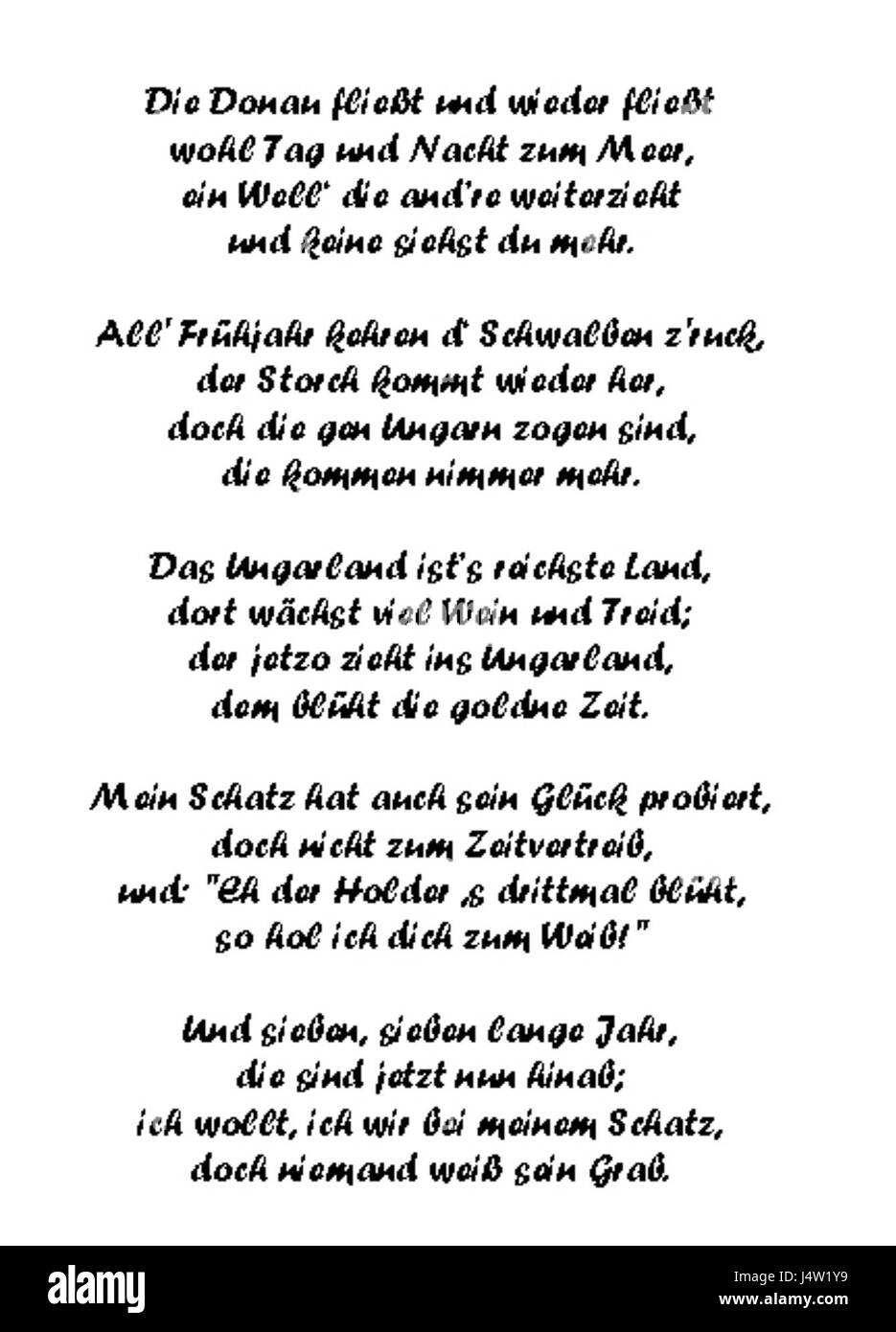 "Volkslied" è un termine tedesco che significa "canzone popolare", che si riferisce alle canzoni tradizionali tramandate attraverso generazioni, spesso riflettendo temi e valori culturali. Foto Stock