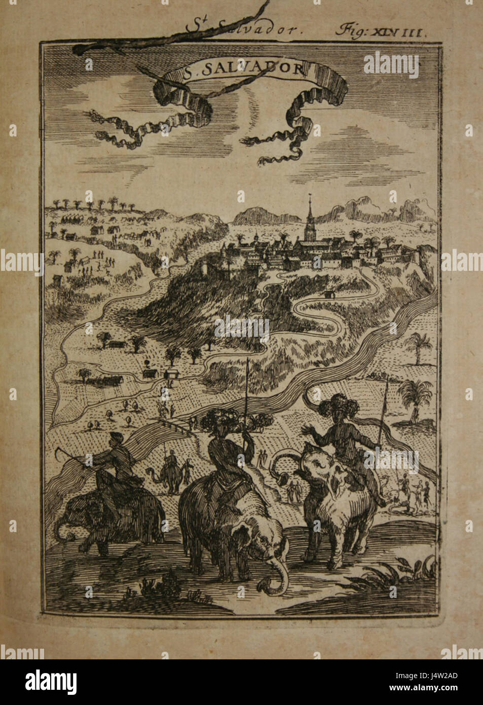 Vista di San Salvador, 1685 Foto Stock