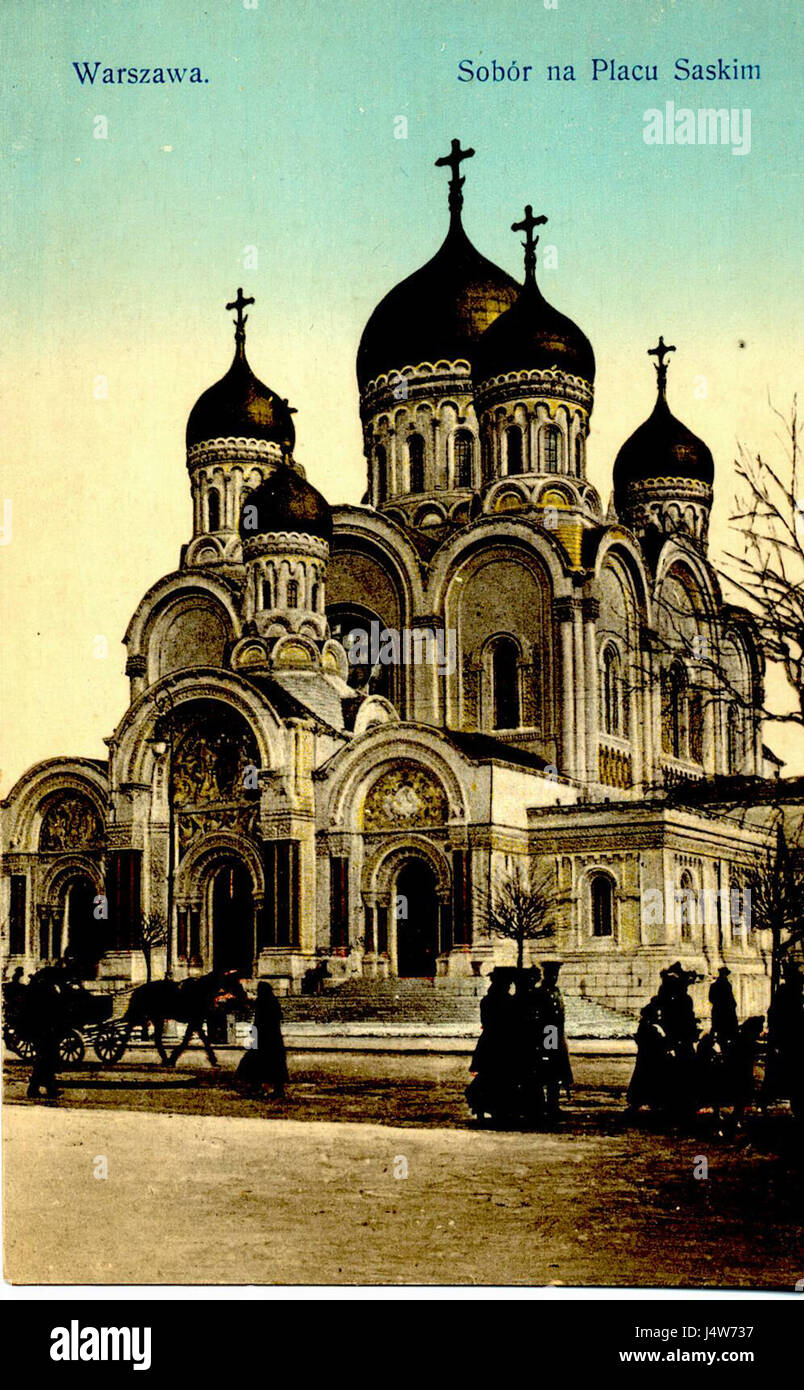 Warszawa Alexandro Nevsky sobor 1910 e 03 Foto Stock
