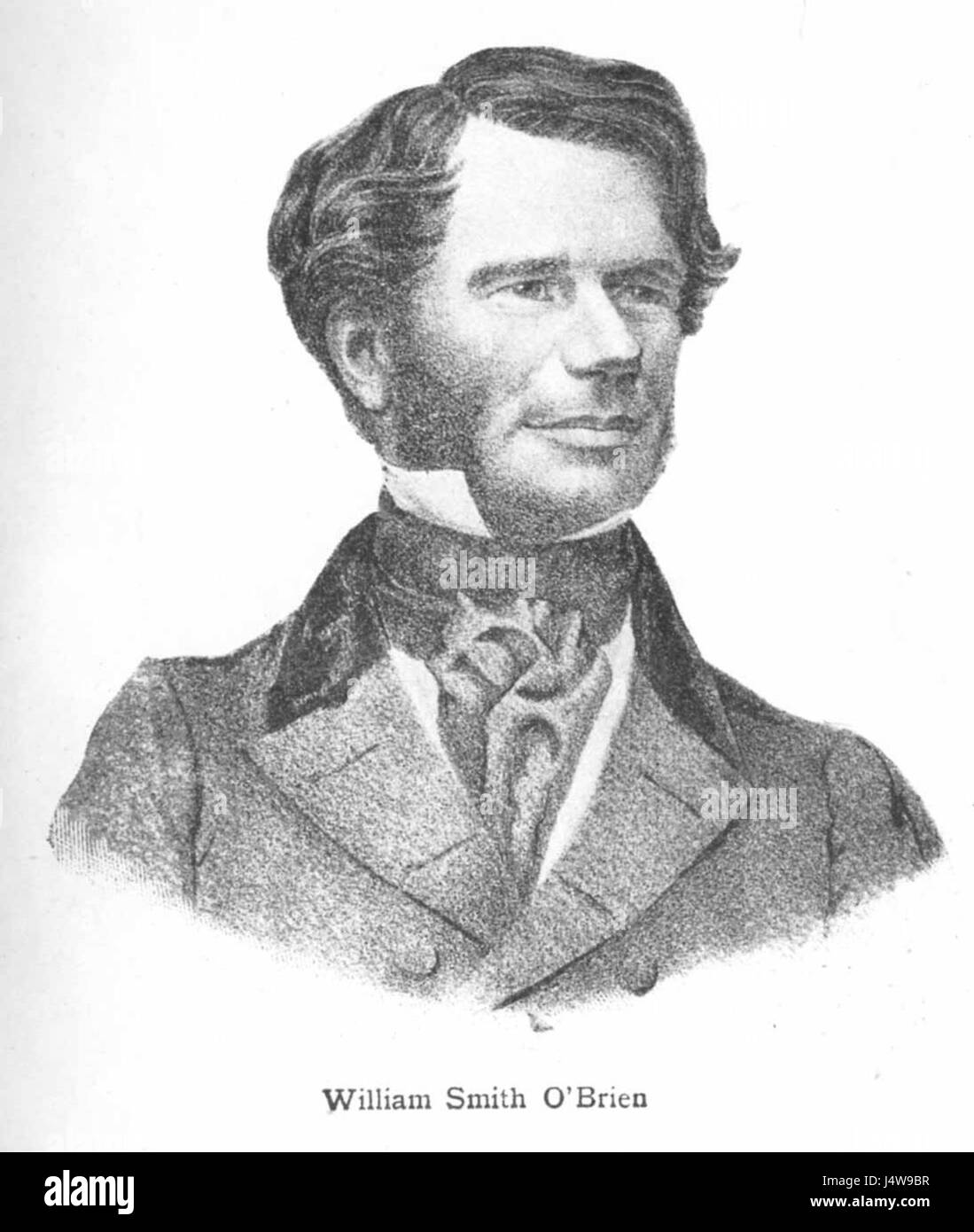 Un ritratto di William Smith o'Brien (1803-1864), un nazionalista e leader politico irlandese noto per il suo ruolo nella ribellione del 1848 e nella difesa dell'indipendenza irlandese. Foto Stock