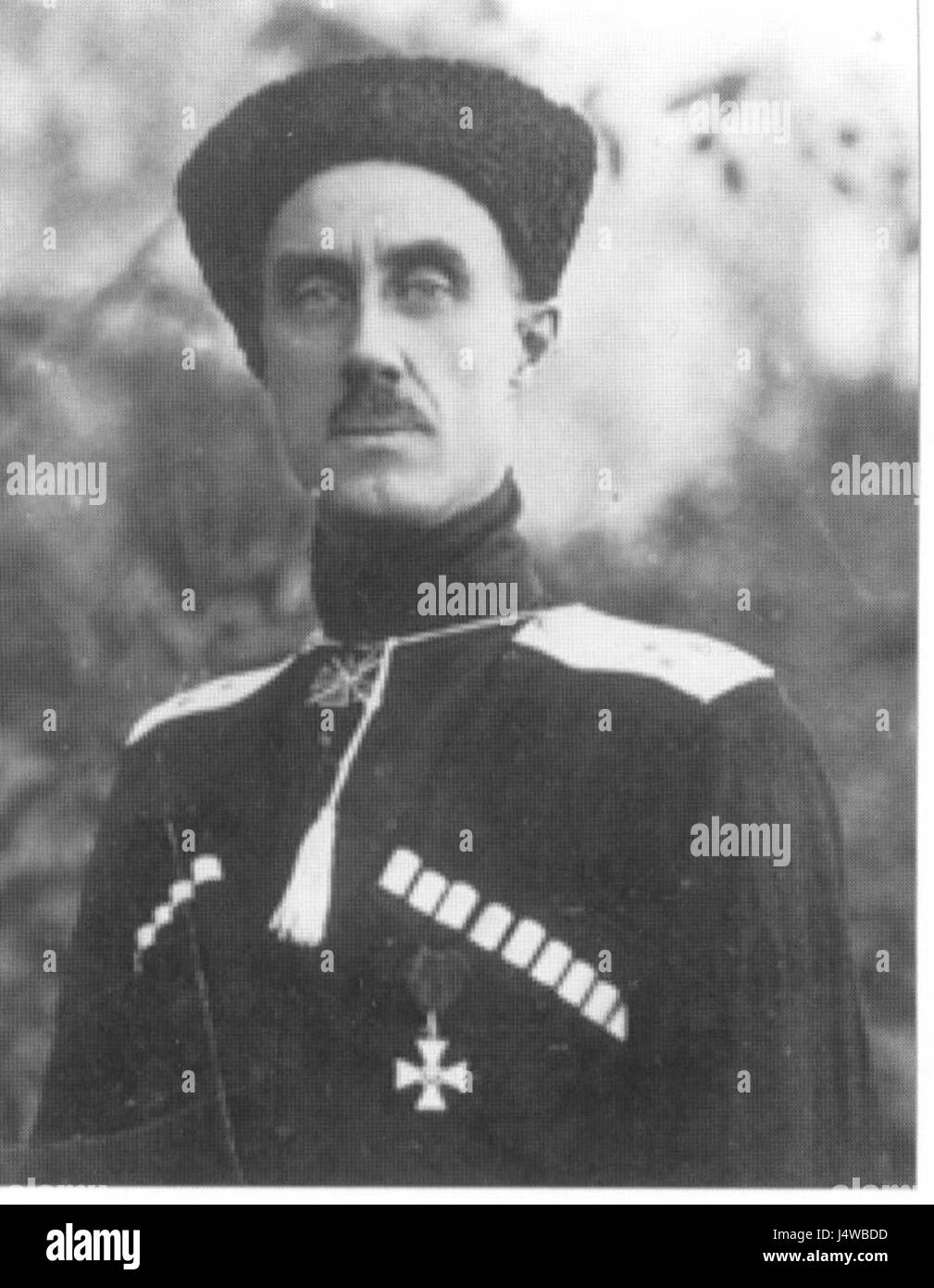 Pyotr Wrangel era un leader militare russo e una figura chiave nella guerra civile russa. Era noto per la sua leadership nell'esercito bianco e per il suo ruolo successivo nell'emigrazione. L'impatto di Wrangelâ sulla storia russa, in particolare durante la rivoluzione e la guerra civile, rimane un aspetto significativo della storia dell'inizio del XX secolo. Foto Stock