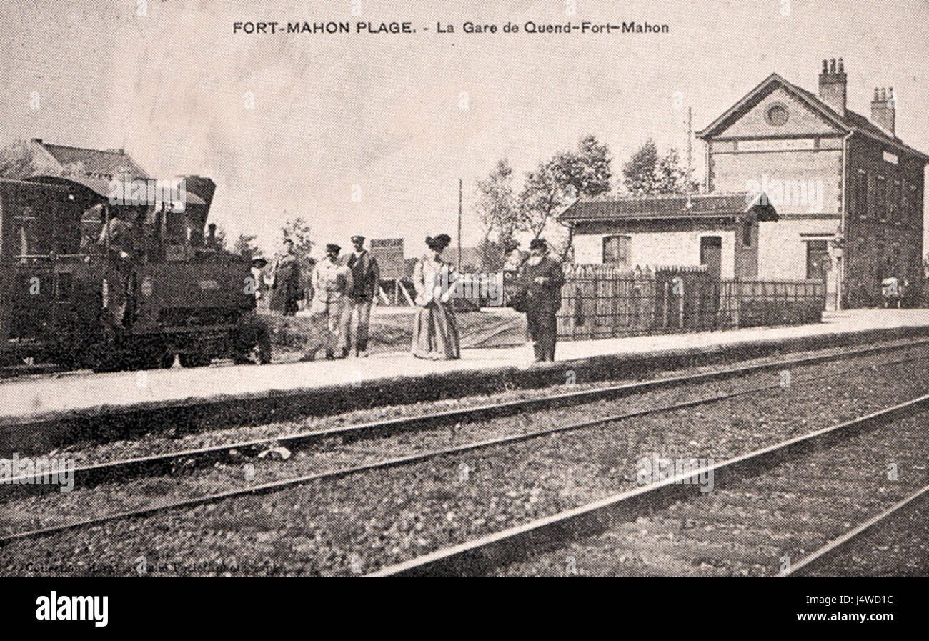 Tramvia de Quend Fort Mahon La Gare Nord de la corrispondenza Foto Stock