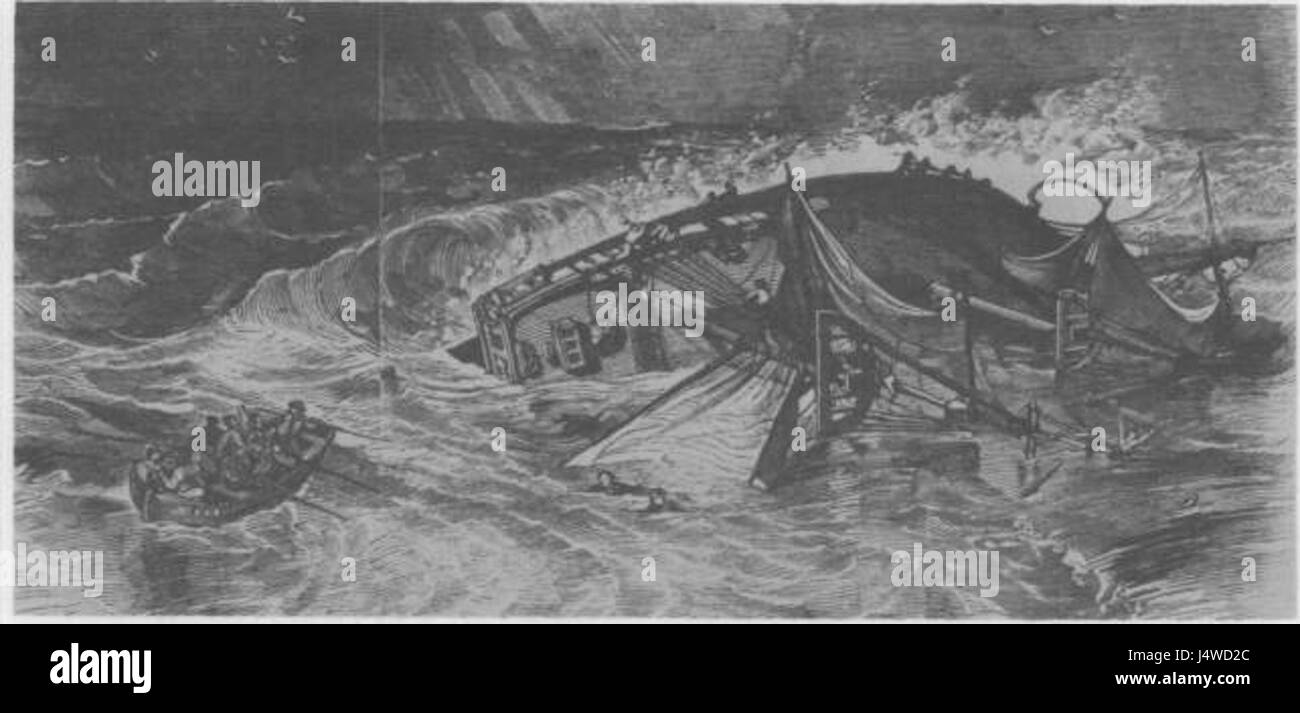 Il Illustrated London News 23 gennaio 1847 perdita di USS Somers off Vera Cruz Foto Stock