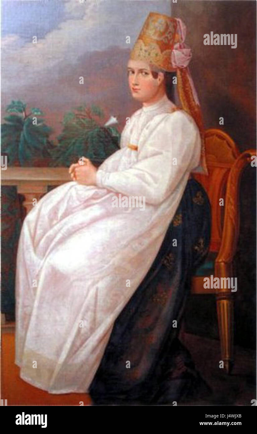 Donna in abito di russo (N. Tagil) Foto Stock