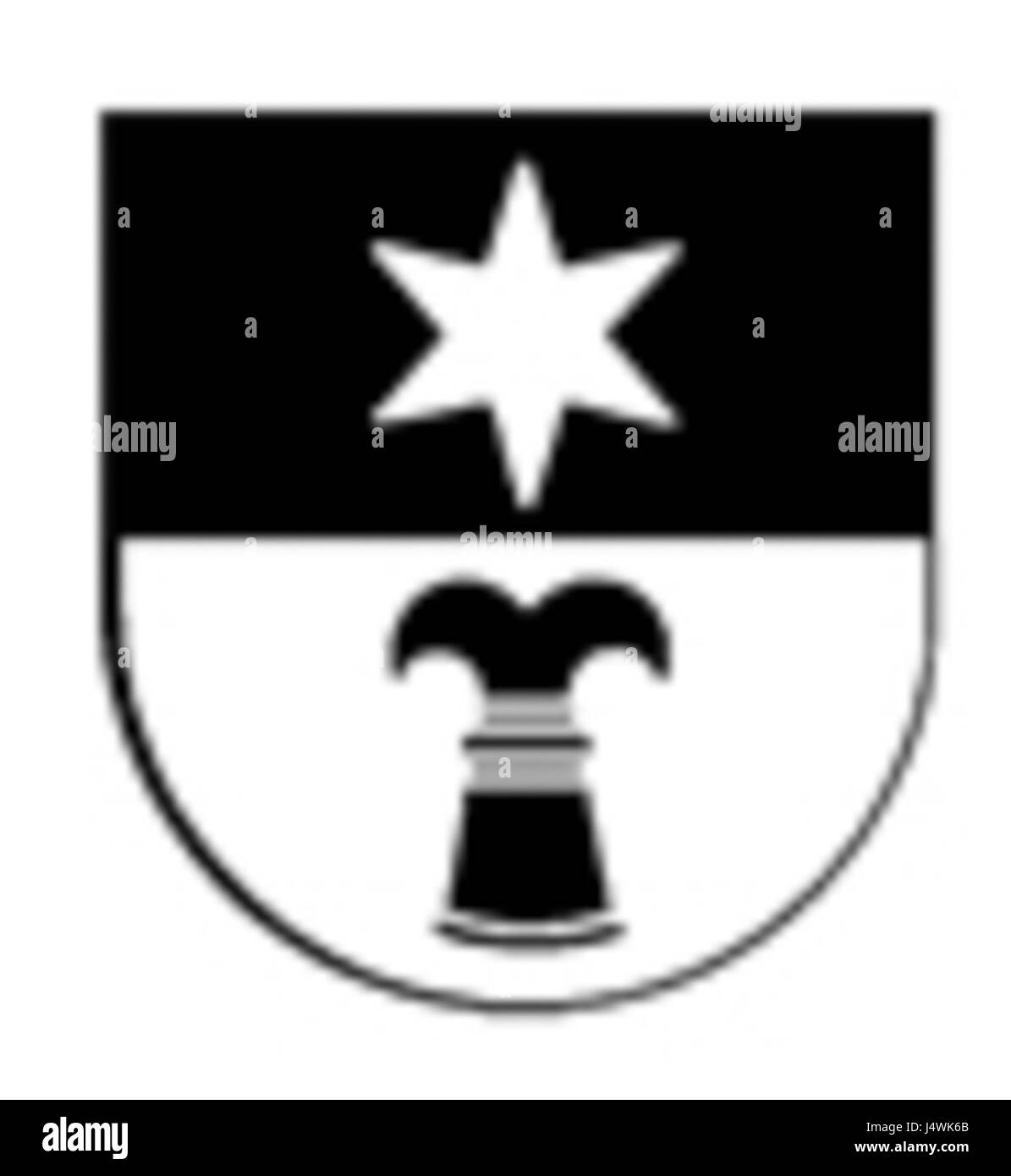 Il Wappen Sumvitg si riferisce allo stemma del comune svizzero di Sumvitg, che simboleggia il patrimonio locale e la storia di questa regione in Svizzera. Foto Stock