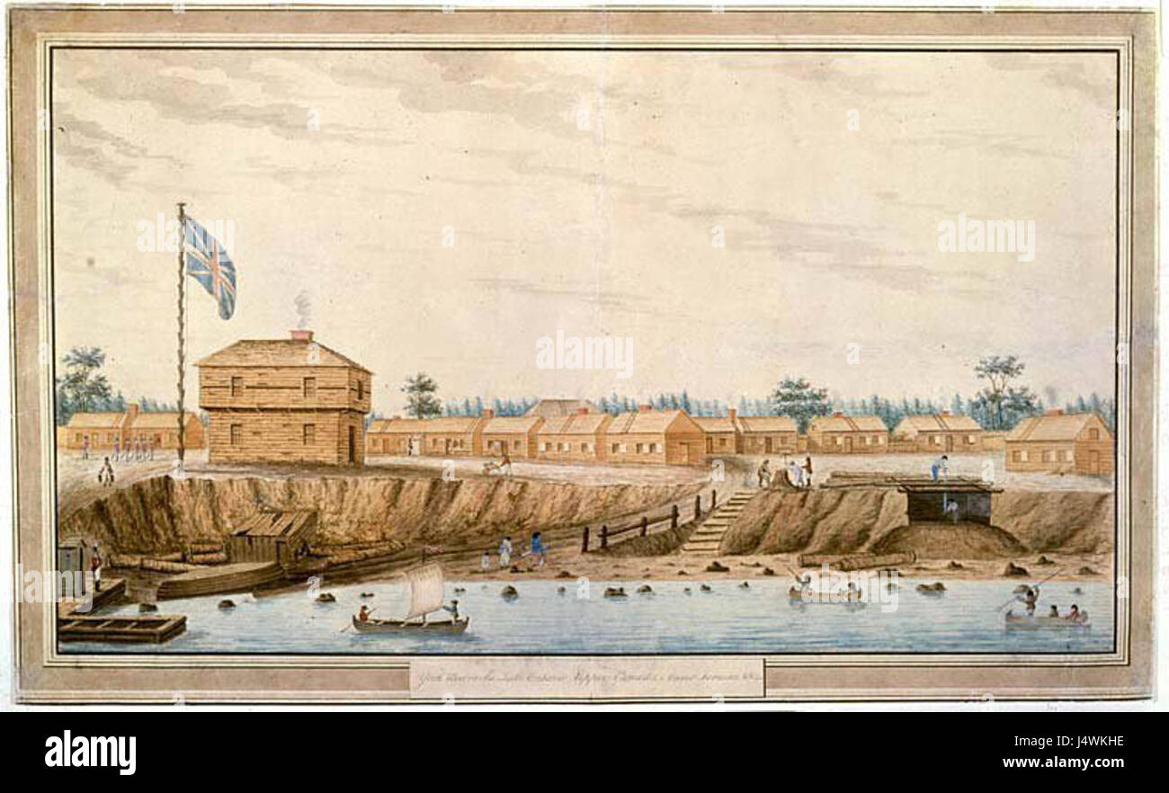 Una mappa dell'inizio del XIX secolo o illustrazione del lago Ontario, con la regione di York in Canada, che mostra le prime vedute della zona nel 1804. Foto Stock