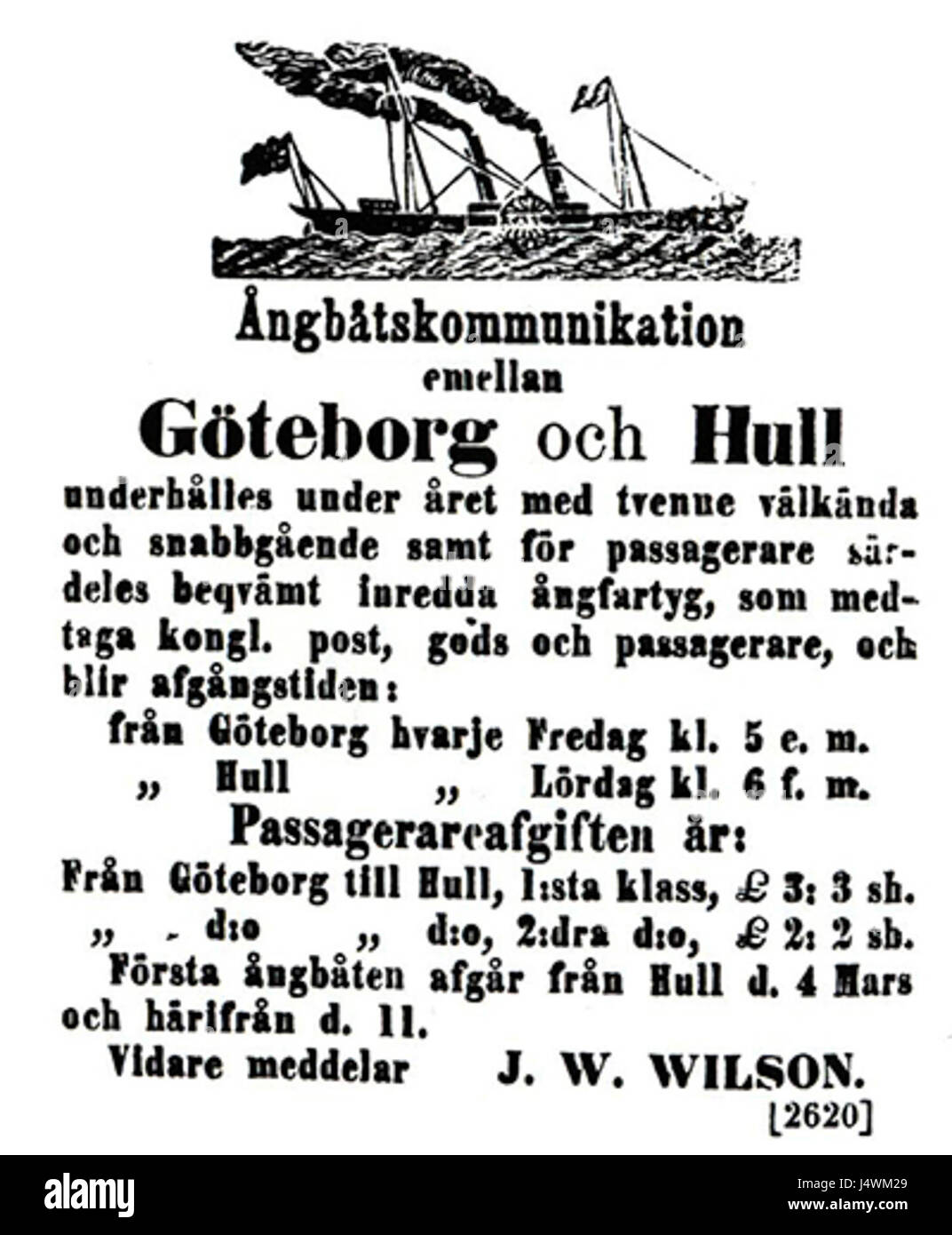 Wilson linea dello scafo di Göteborg Foto Stock