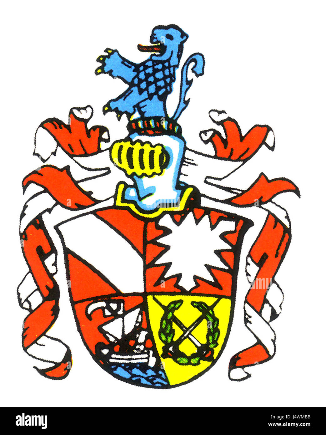 Il Wappen des Corps Holsatia è lo stemma di una confraternita studentesca di nome Corps Holsatia, fondata in Germania. È conosciuta per le sue forti tradizioni e per la sua enfasi sulla cameratismo e la leadership tra i suoi membri. Foto Stock