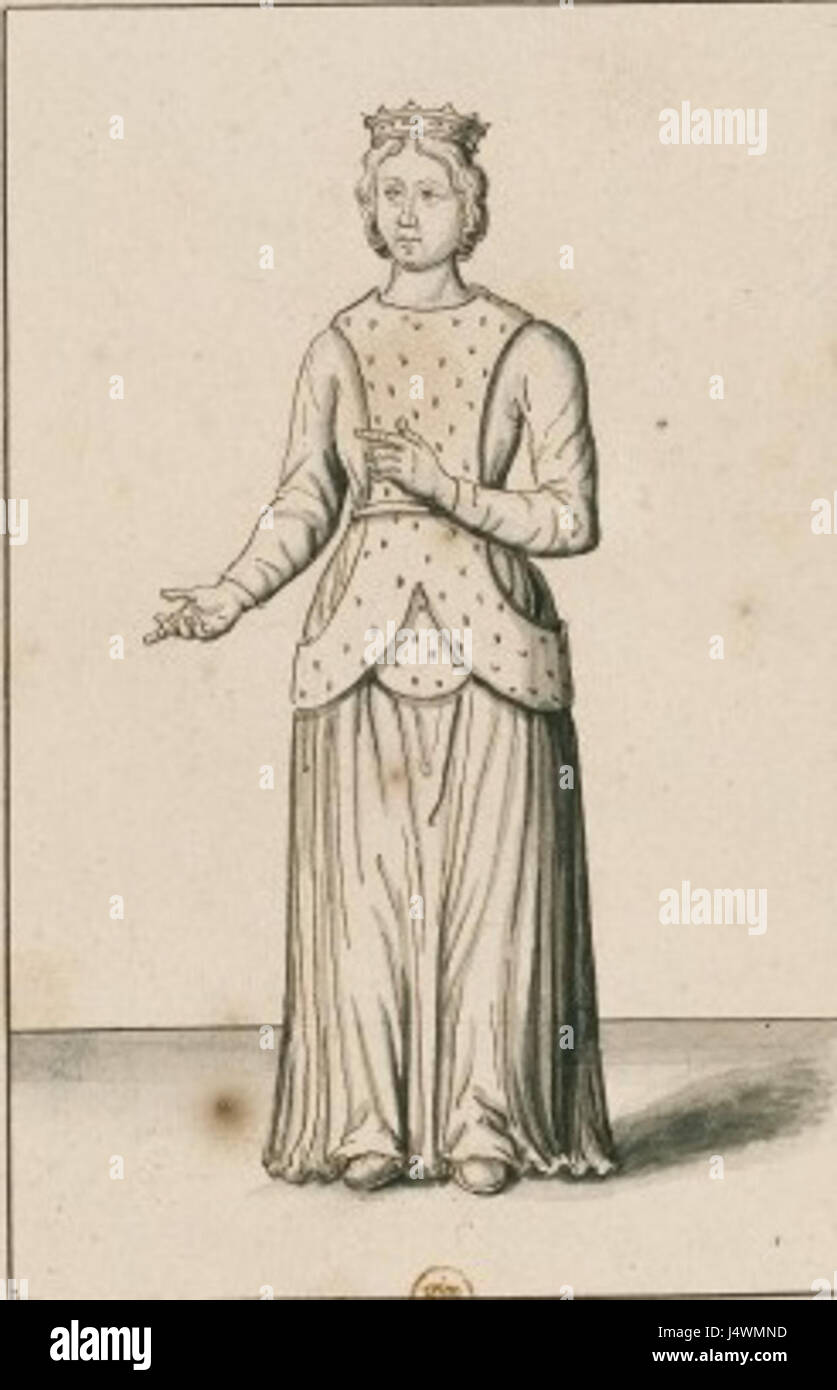 Valentina Visconti fu una nobildonna italiana del XIV secolo. Era nota per i suoi legami politici e familiari, essendo figlia del duca di Milano, Gian Galeazzo Visconti. Foto Stock