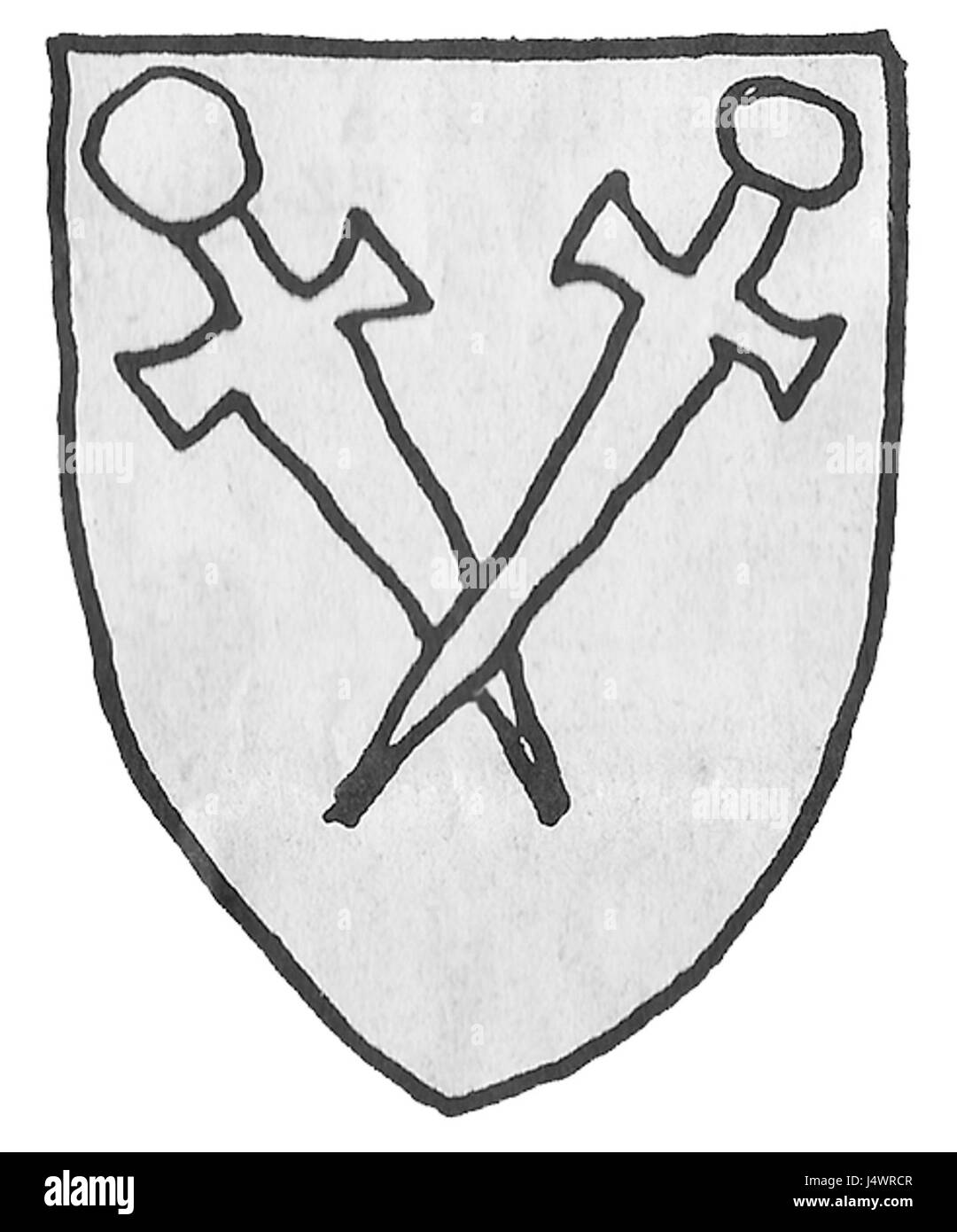 Immagine araldica dello stemma di Remmigheim, datata 16 luglio 1994. Foto Stock