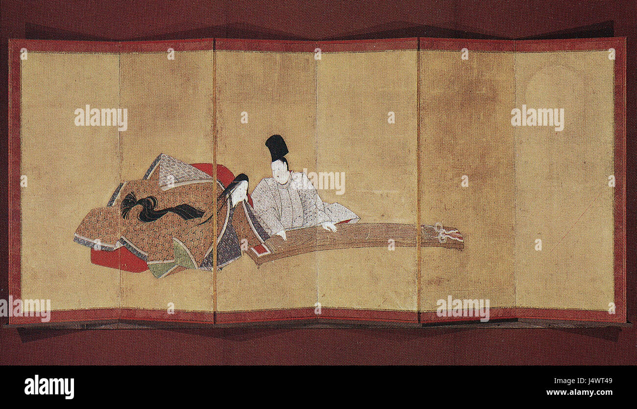 Lo "Zesdelig scherm" (schermo a sei pannelli) del Rijksmuseum è un'opera d'arte asiatica significativa. Lo schermo è rinomato per il suo design intricato e la rappresentazione di scene della cultura tradizionale dell'Asia orientale. Foto Stock