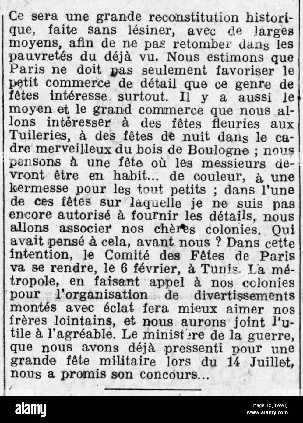 Une Saison Parisienne L'Homme libre 5 janvier 1923 2 Foto Stock