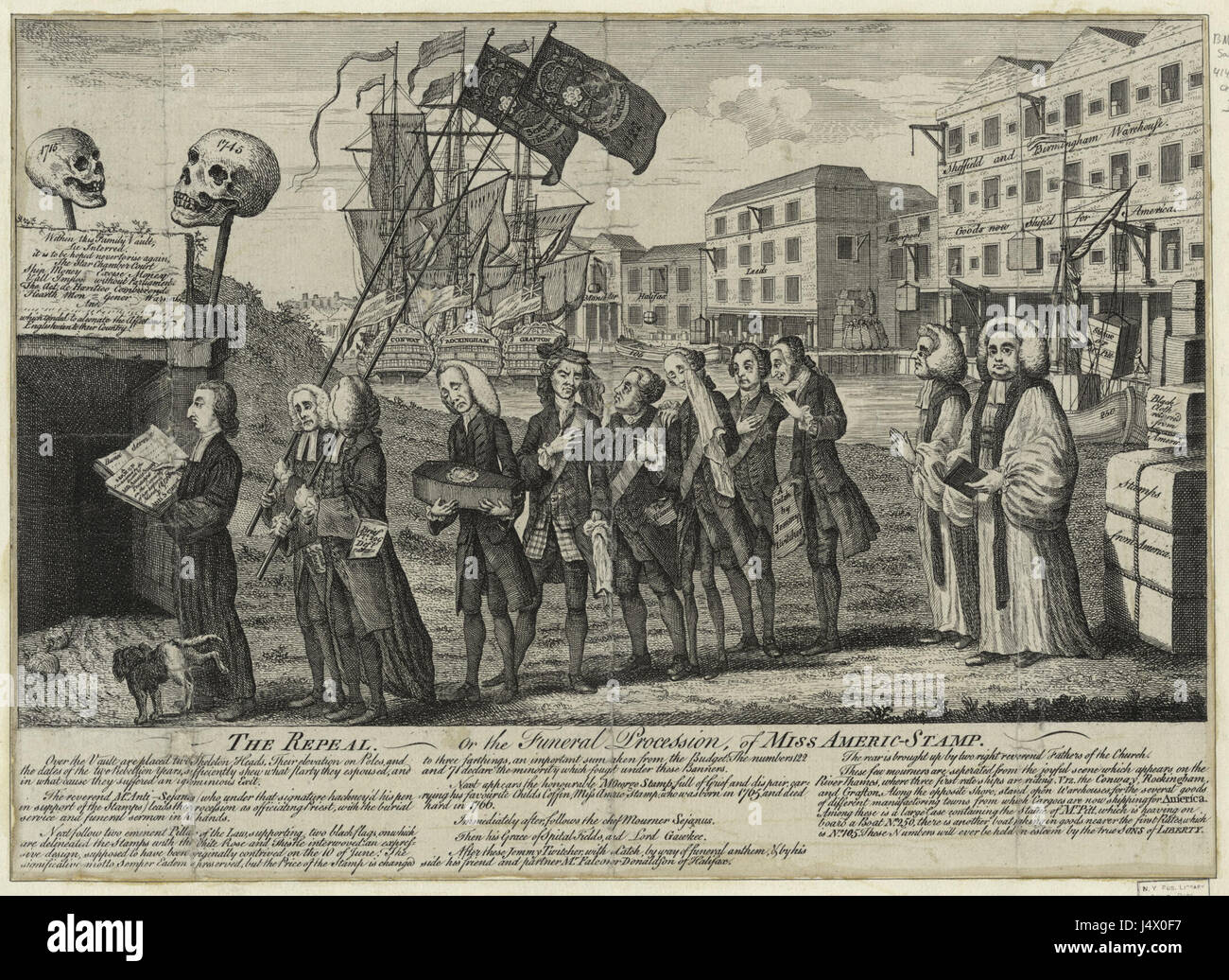 L'abrogazione o la processione funebre di Miss America Timbro (NYPL NYPG94 F149 419931) Foto Stock