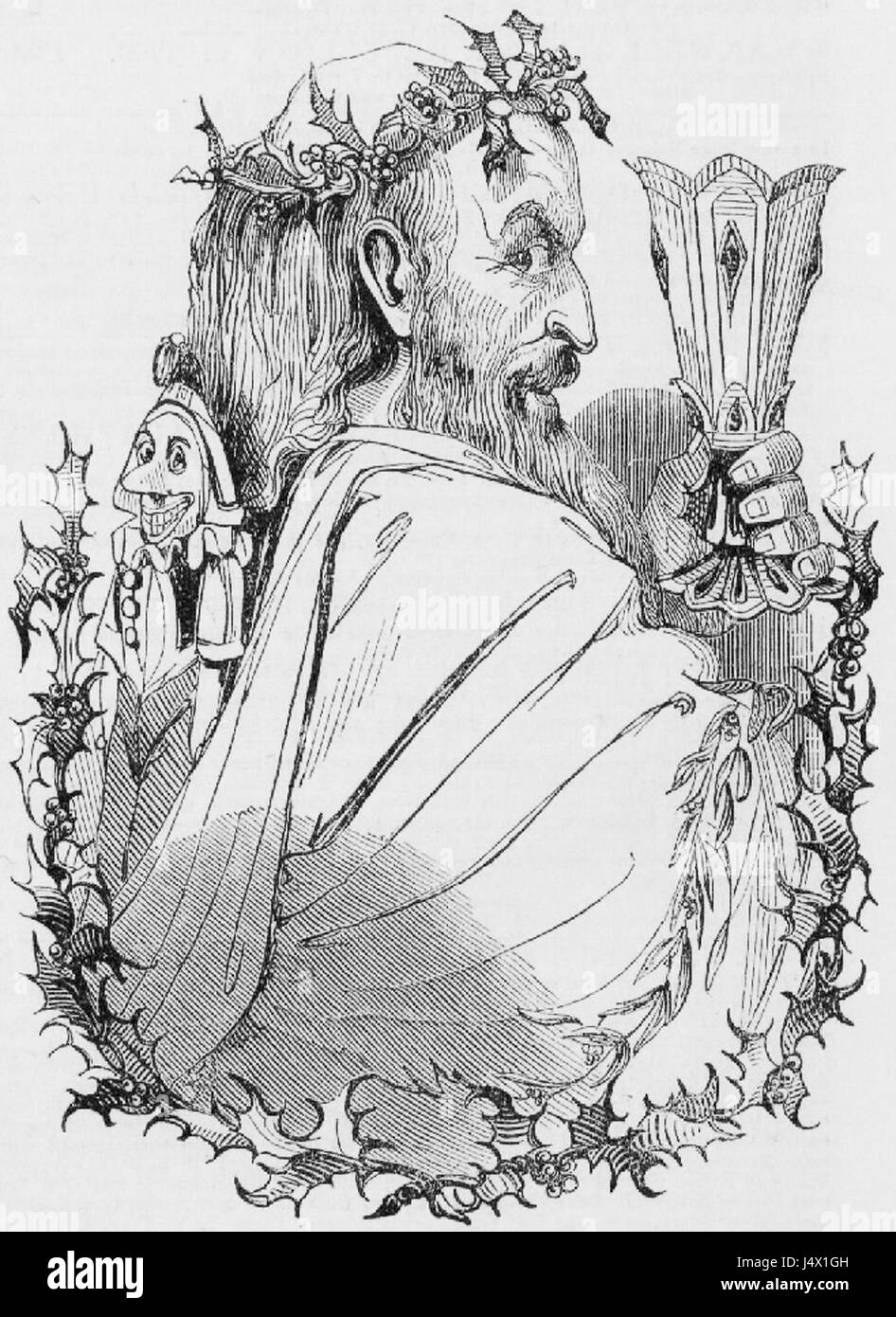 La musica nella Hall, Illustrated London News, 23 Dic 1843 Foto Stock