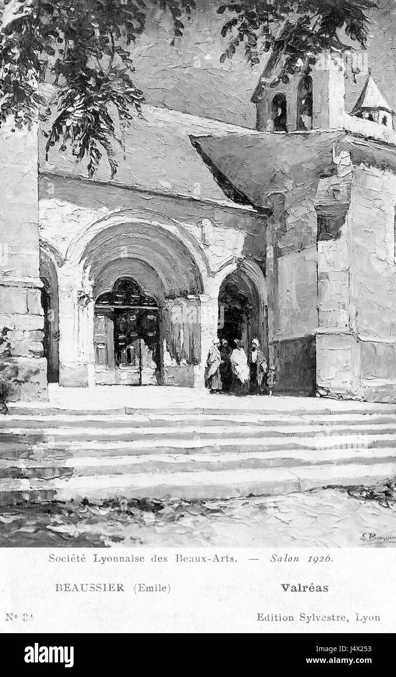 Valreas è un comune della Francia sudorientale facente parte del dipartimento di Vaucluse. Conosciuta per la sua produzione agricola, in particolare per la vinificazione, riflette il patrimonio rurale e culturale dell'regionÂ, offrendo uno sguardo sulla vita del sud della Francia. Foto Stock