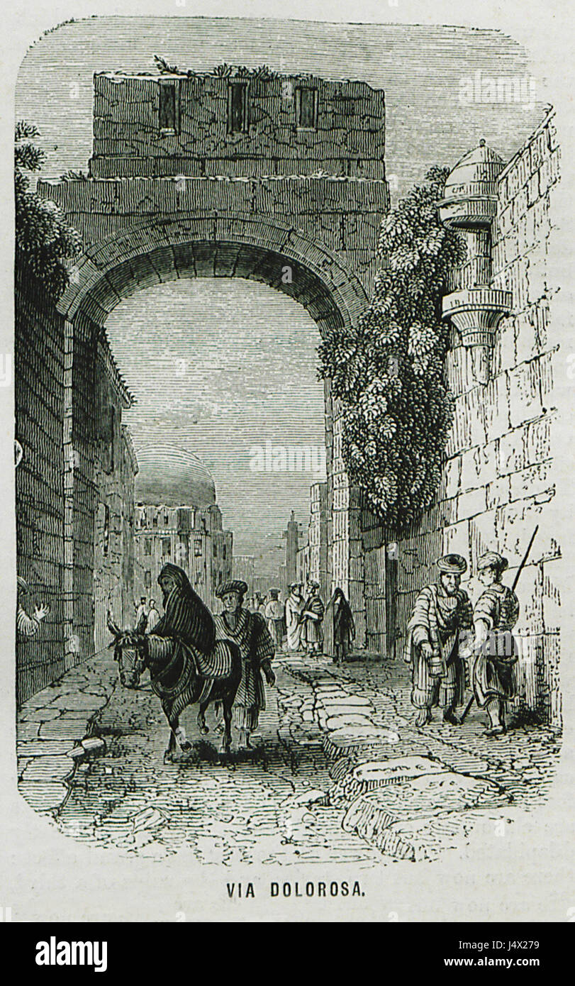 Via Dolorosa Ainsworth William Francis 1870 Foto Stock