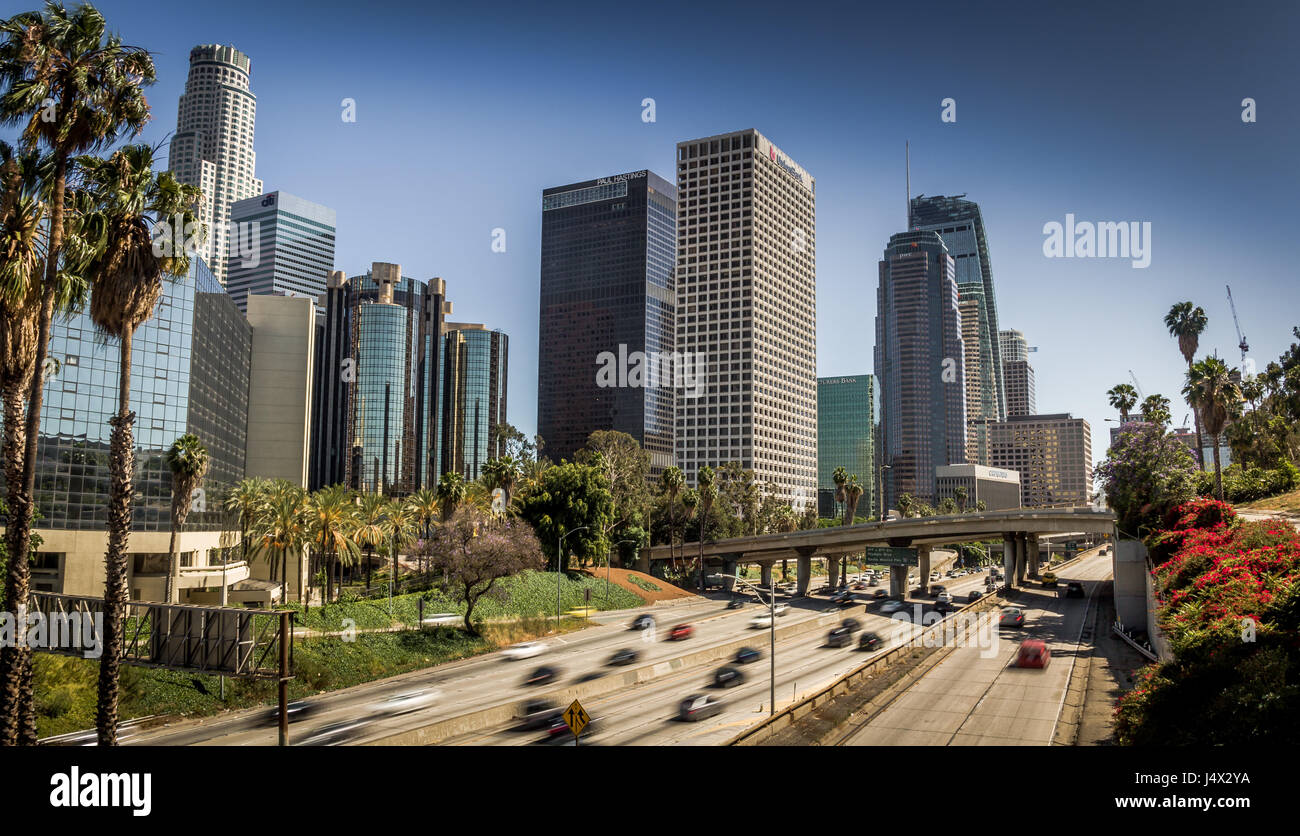 Los Angeles, CA - quarto ponte St guardando verso sud Foto Stock