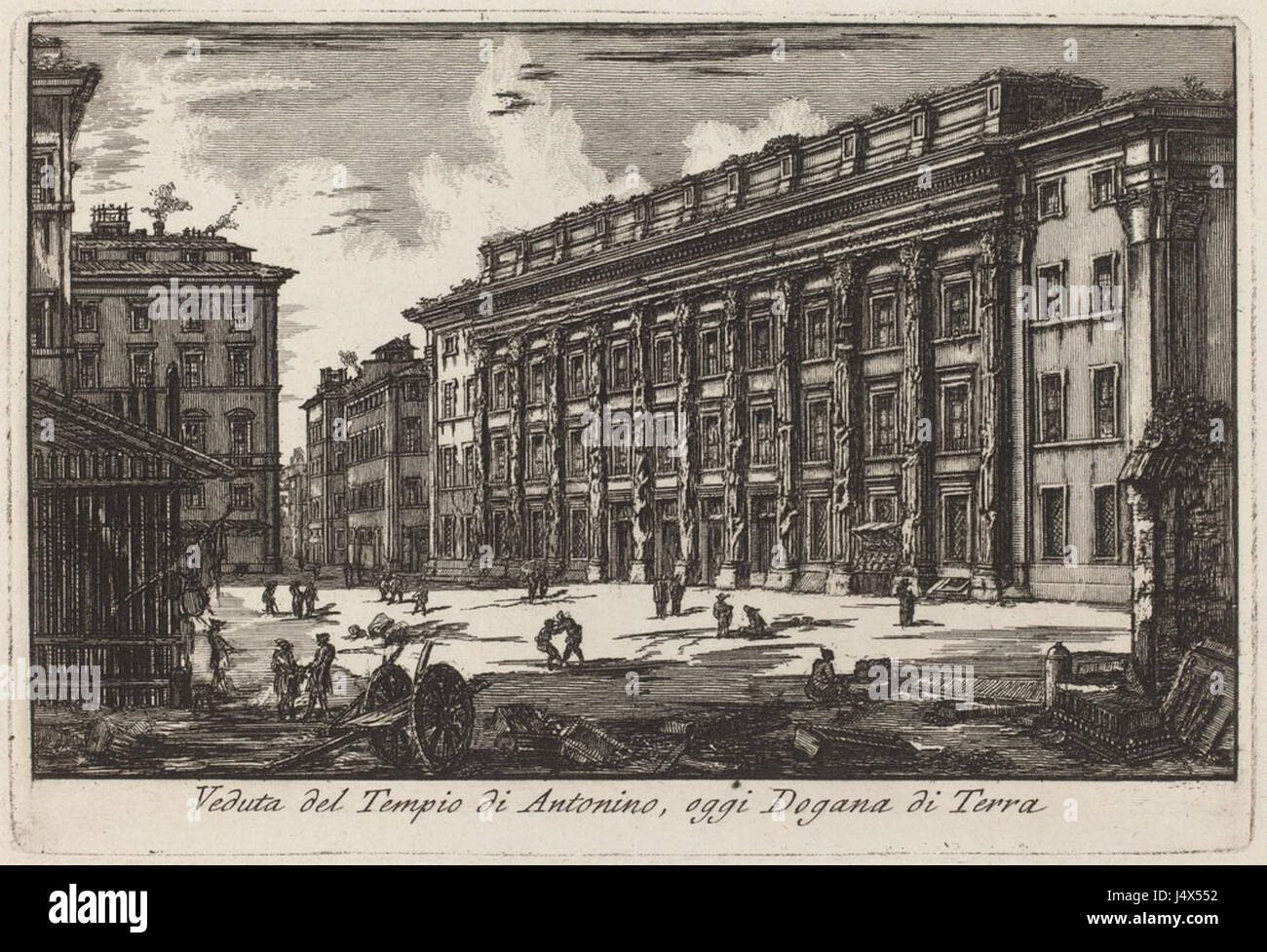 Il Hadrianeum, attacco di Laura Piranesi, c. 1780 Foto Stock