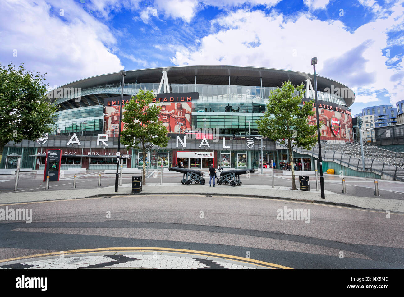 EMIRATES Stadium di Londra, Inghilterra del XIX AUG 2015:-Emirates Stadium casa dell'Arsenal Football Club Foto Stock