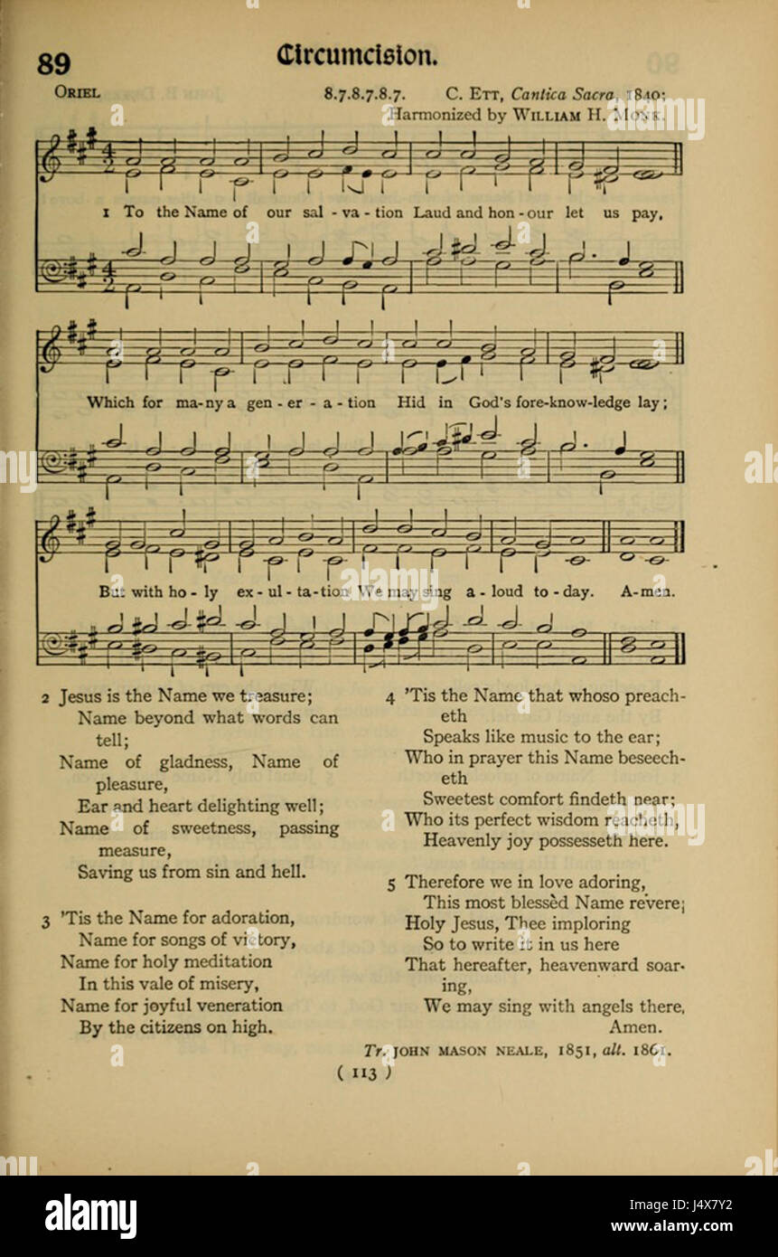 Per il nome della nostra salvezza Foto Stock