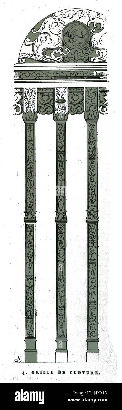Griglia Villemaur du choeur Fichot 00379 Foto Stock