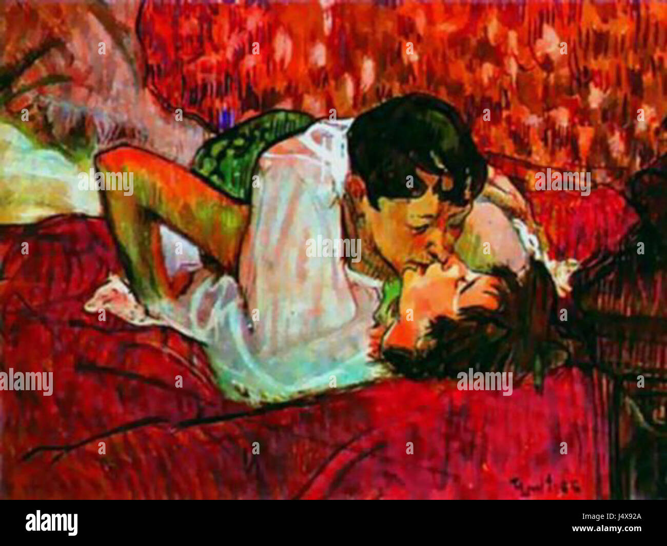 Toulouse Lautrec Il bacio Foto stock - Alamy