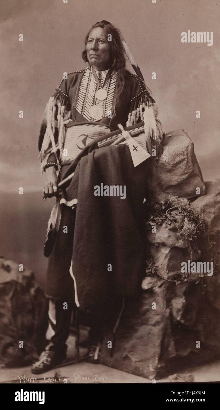 Bianco Aquila Ponca chief da John K Hillers (ritagliate) Foto Stock