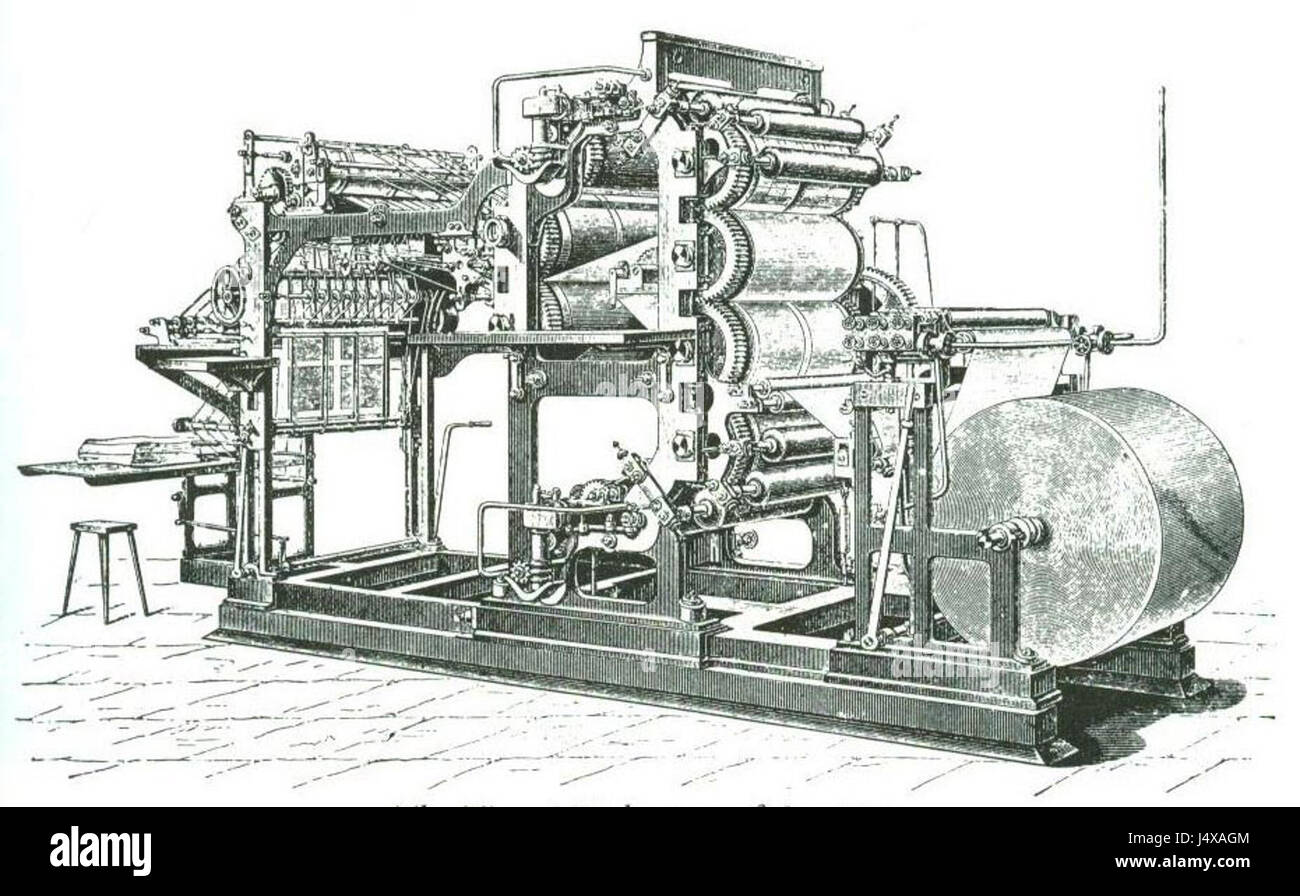 Tempi" Walter premere 1866 Foto Stock