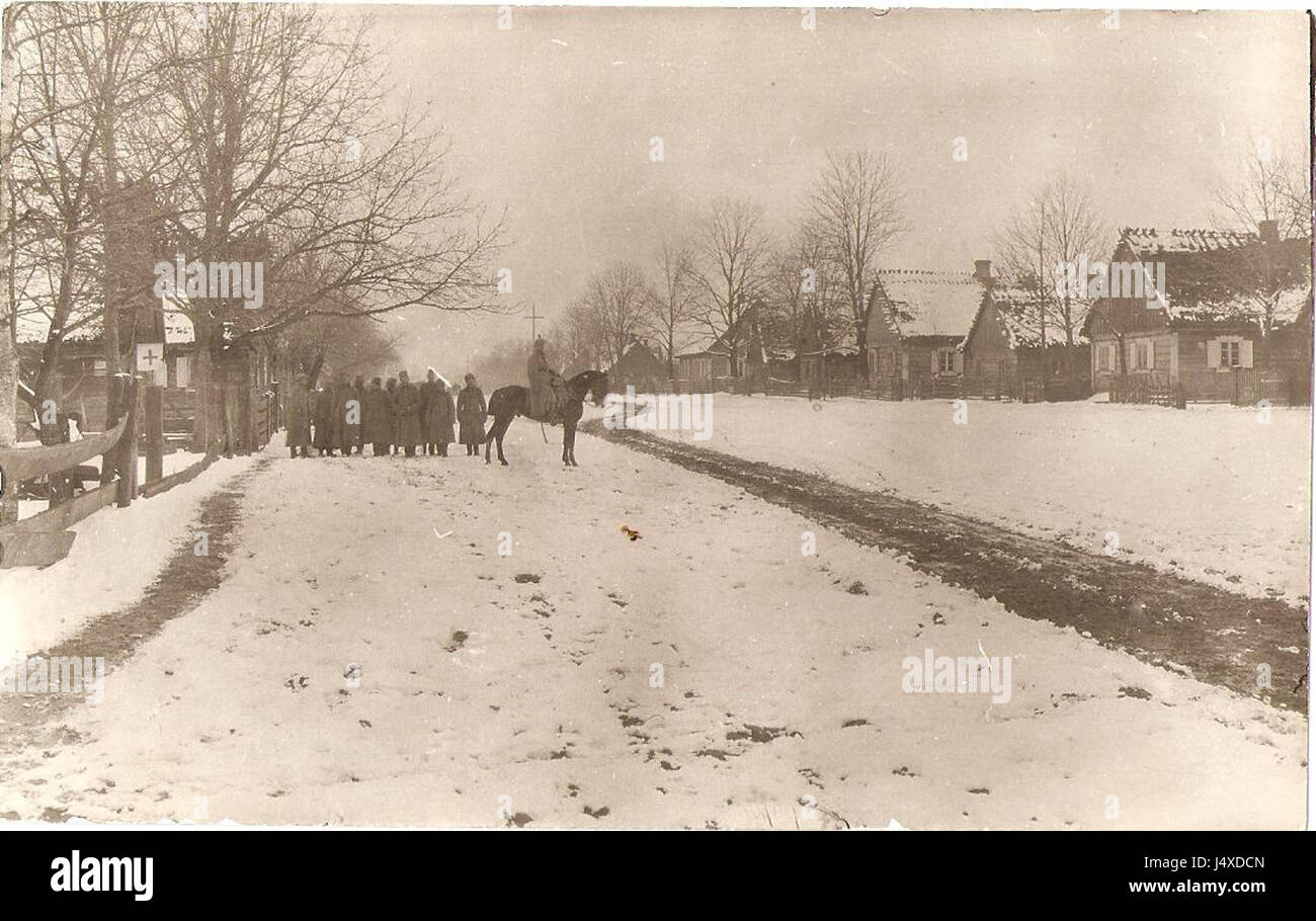 Wojska niemieckie w olszewce 1915 ROK Foto Stock