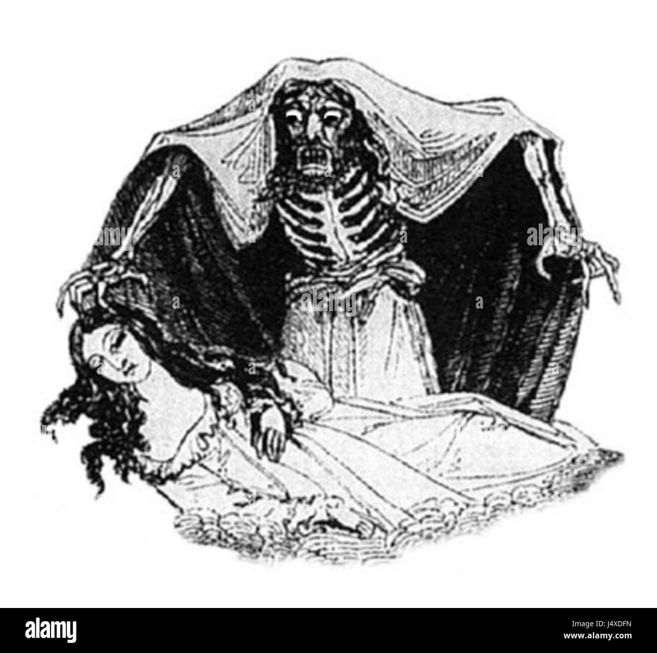 *Varney il vampiro* è un romanzo horror gotico del XIX secolo di James Malcolm Rymer. La storia segue Varney, un vampiro che cerca la redenzione mentre lotta con la sua natura. Il romanzo riflette temi di immortalità, senso di colpa e terrore soprannaturale. Foto Stock