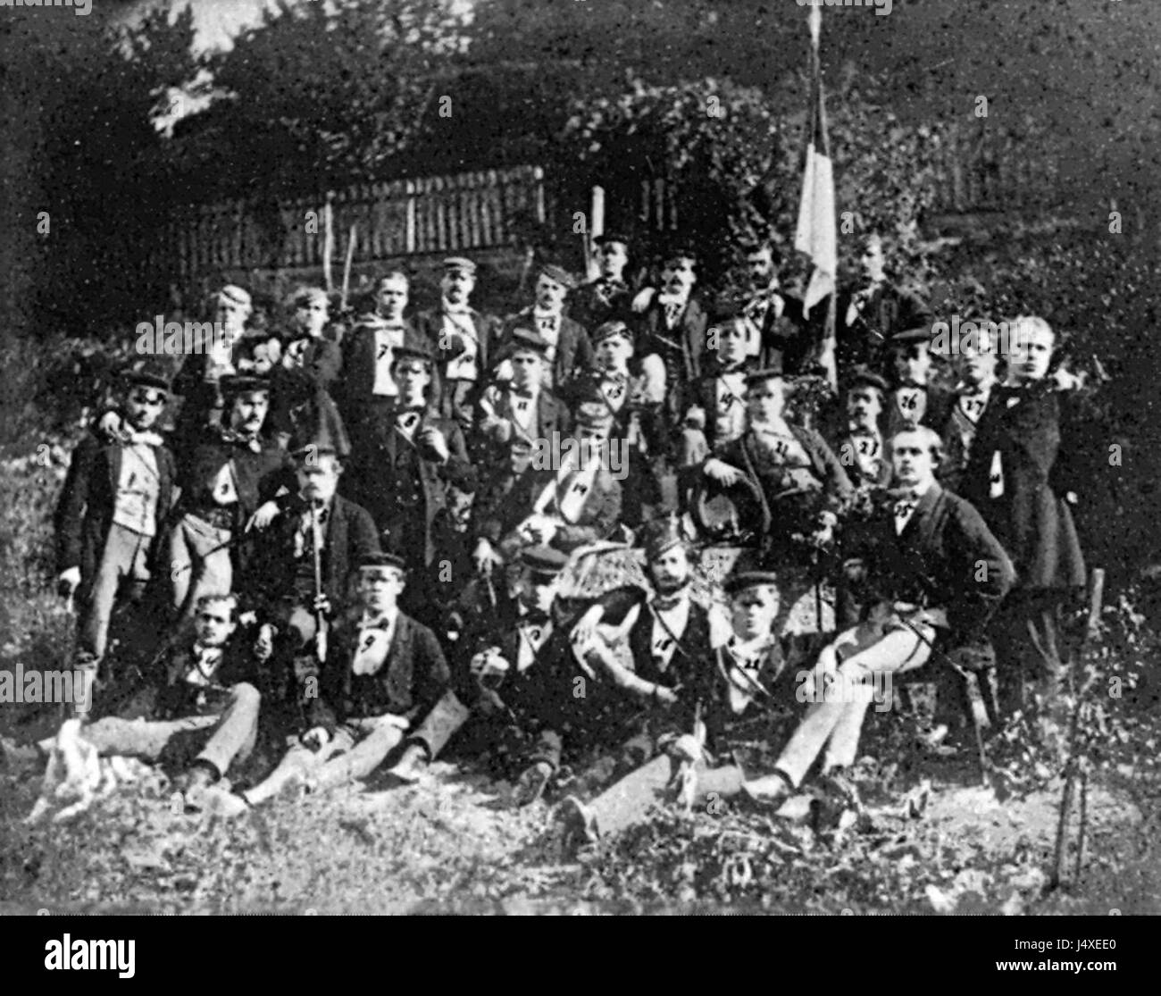 Unbekannter Fotograf Das Corps Franconia SS 1858 Foto Stock