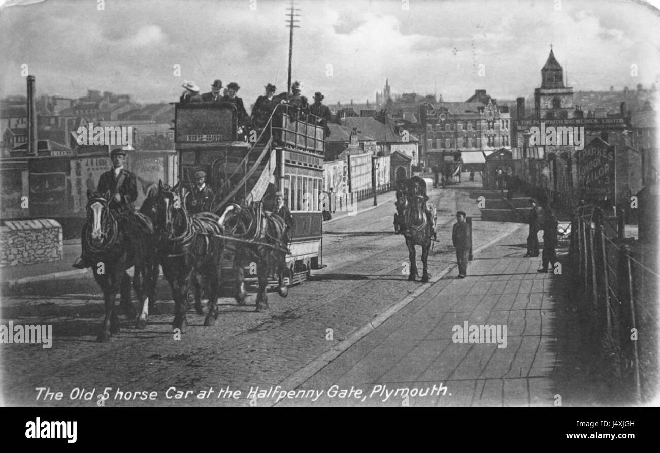 Il vecchio cavallo di 5 auto presso il Gate Halfpenny Plymouth Foto Stock