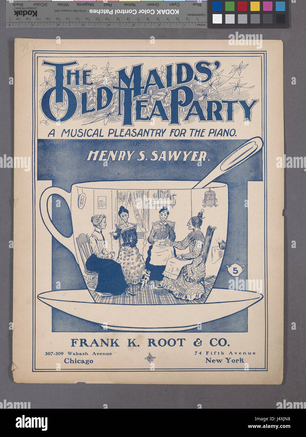 Il vecchio cameriere' tea party (NYPL ADE 1932193 1995092) Foto Stock