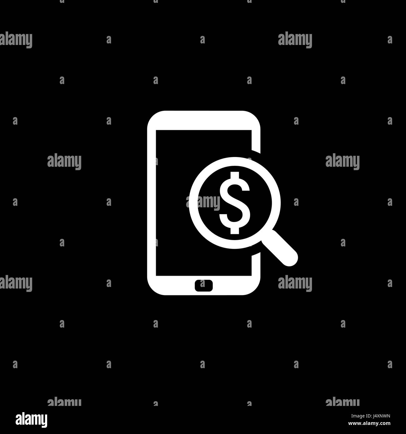 M-Commerce Icona. Il concetto di business. Design piatto. Illustrazione Vettoriale