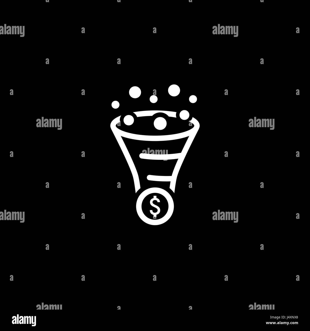 Tasso di conversione Icona di ottimizzazione. Il concetto di business. Design piatto Illustrazione Vettoriale