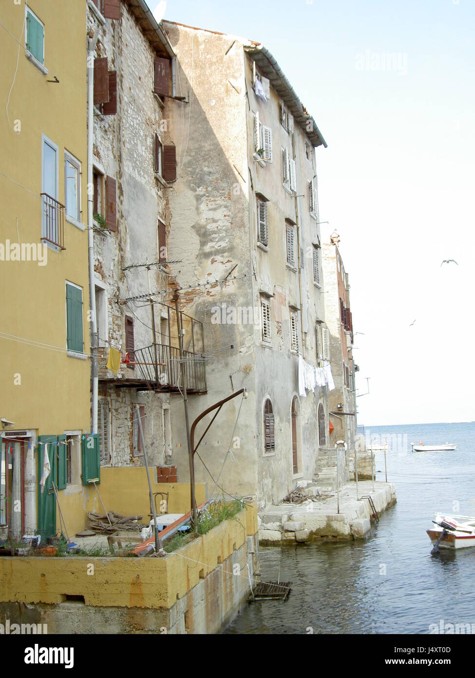 Lo stile di vita tradizionale all'interno Rovinjs old town Foto Stock