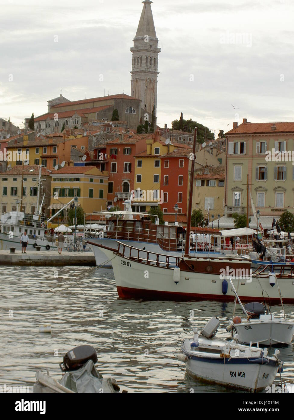 Vista della citta di Rovigno Foto Stock