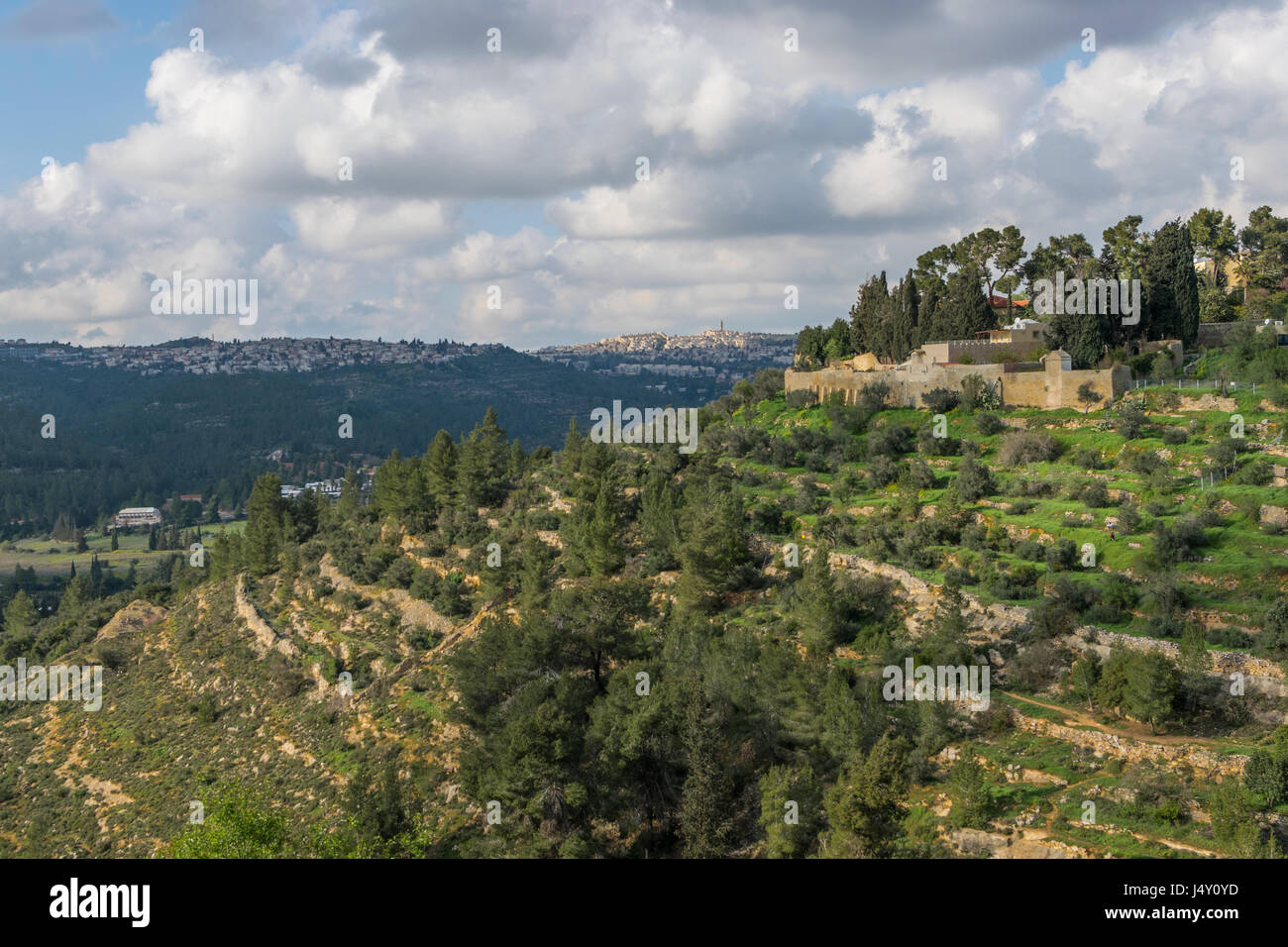 Ein Karem mountain Foto Stock