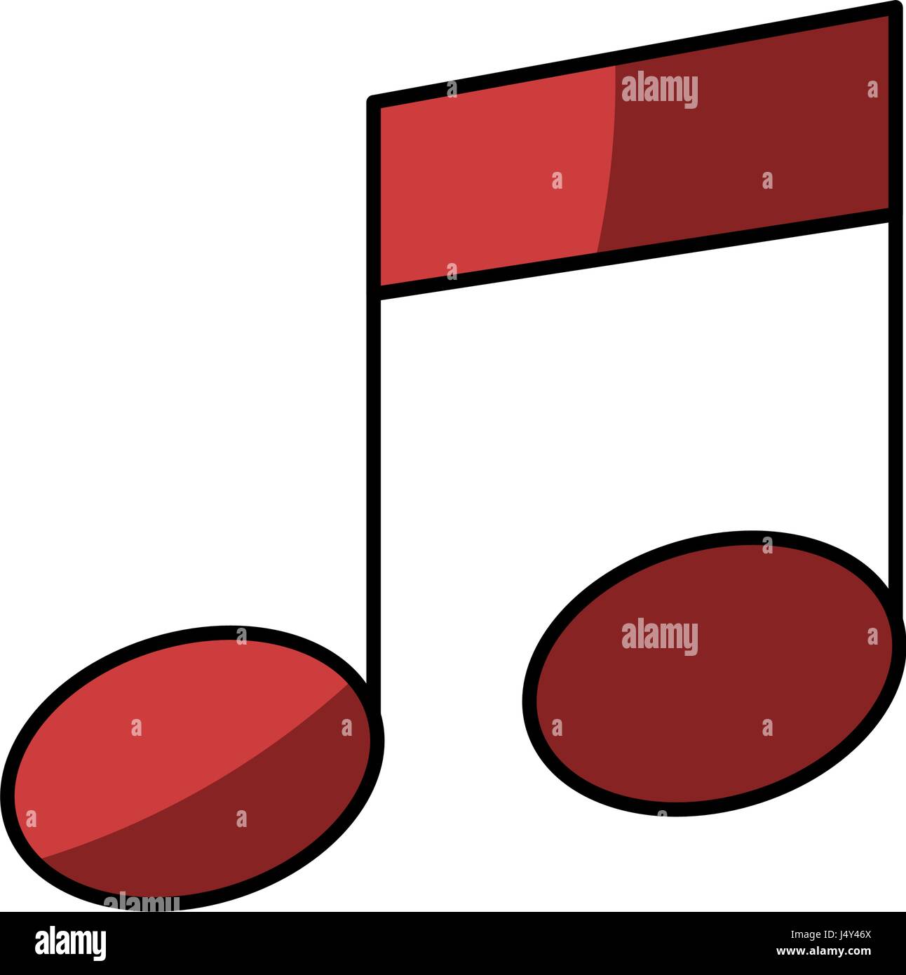 Nota musicale di icona Illustrazione Vettoriale