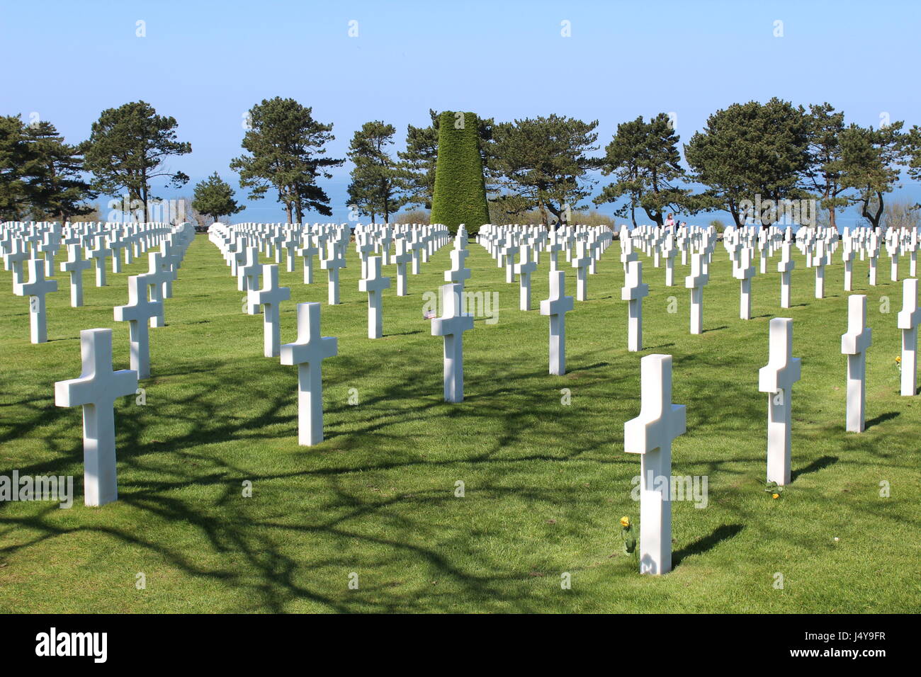 La Normandia Cimitero e memoriale americano Foto Stock