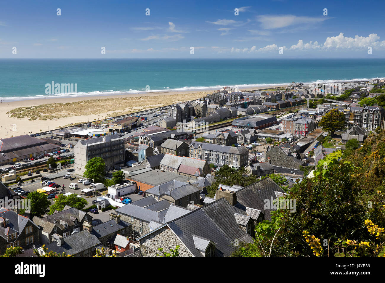 La vista dal Panorama a piedi Barmouth Gwynedd Wales UK Foto Stock