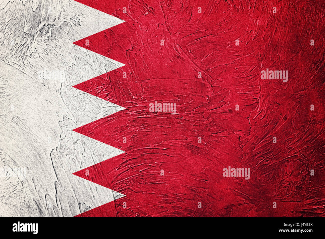 Grunge Bahrain bandiera. Bandiera del Bahrain con texture grunge. Foto Stock