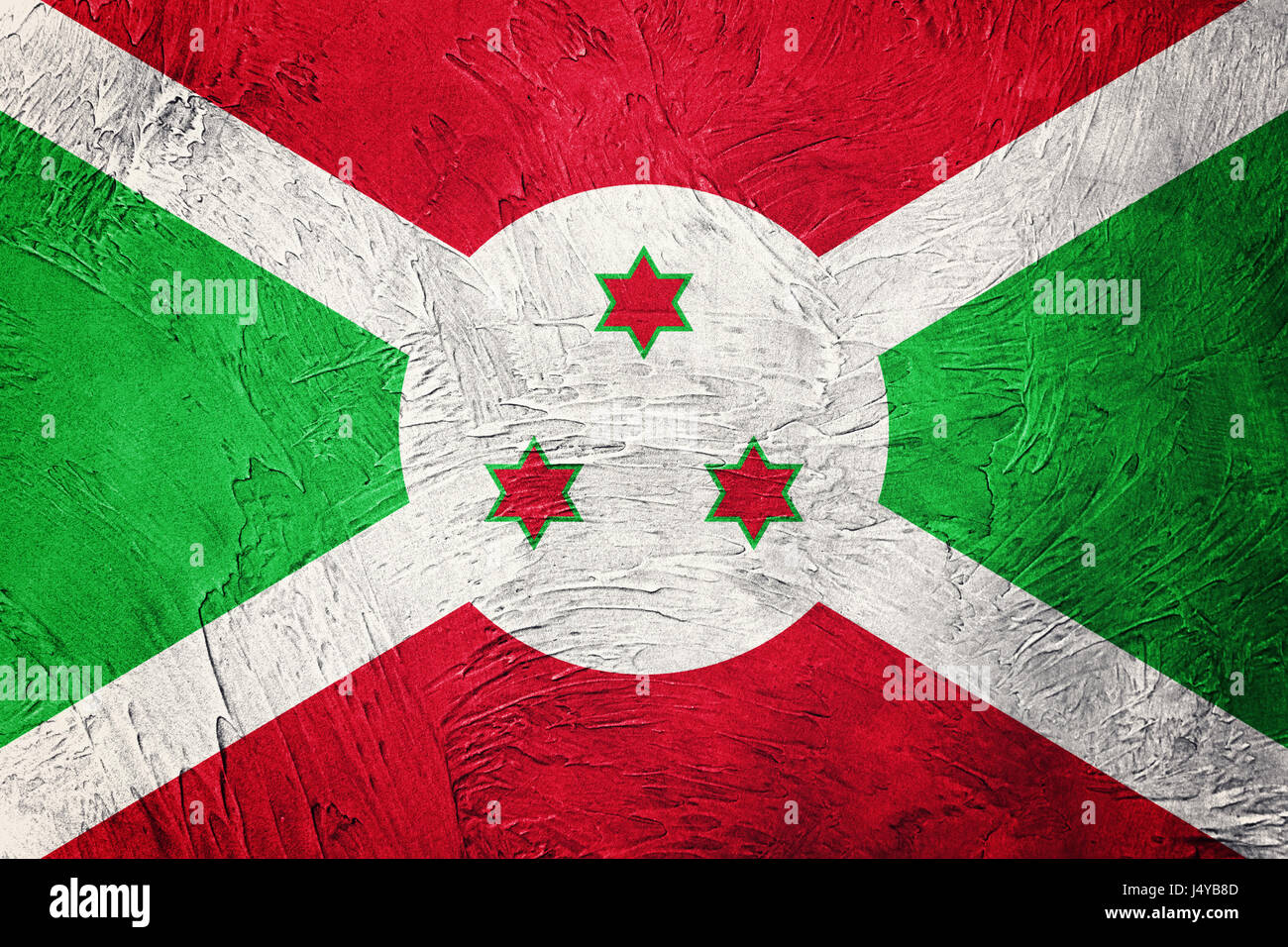 Grunge Burundi bandiera. Burundi bandiera con texture grunge. Foto Stock